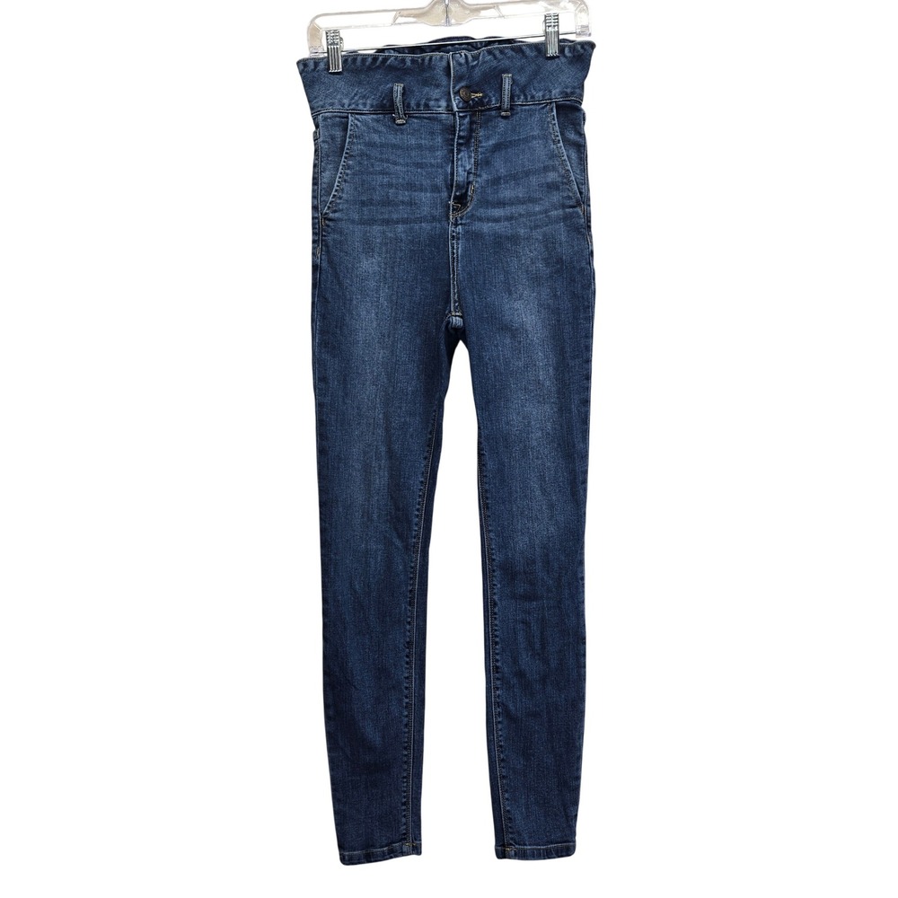 Cello Juniors Size 3 High‎ Rise Skinny Jeans Medium Wash Paperbag Waist Festival